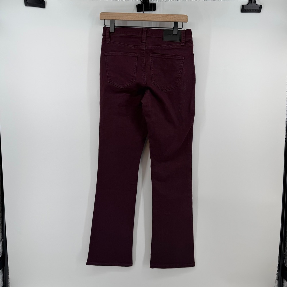Express Bootcut Jeans Women Size 6 Burgundy Red Low Rise Stretch Denim 2850